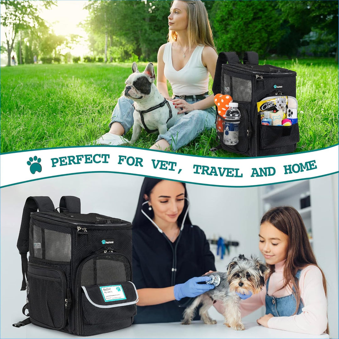 PetAmi Hunderucksack, von Fluggesellschaften zugelassene Rucksäcke für kleine & grosse Katzen, Haust