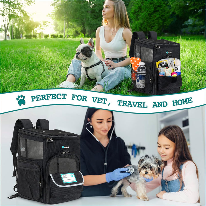 PetAmi Hunderucksack, von Fluggesellschaften zugelassene Rucksäcke für kleine & grosse Katzen, Haust