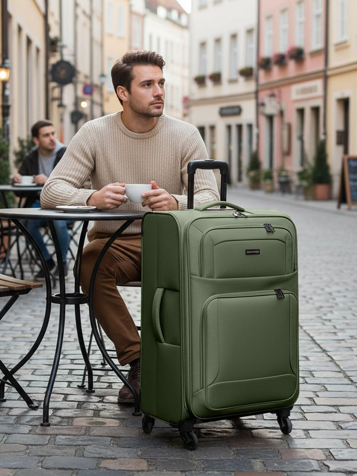 Smartbox grosser Weichgepäck Check-in Koffer für Damen & Herren | Grosser XL Trolley 46 x 31 x 78 cm
