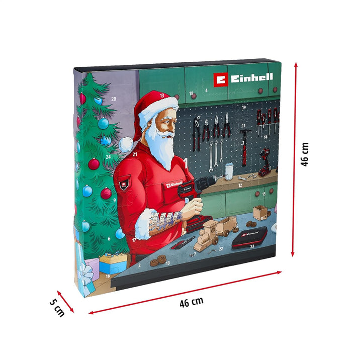 Original Einhell Adventskalender 2025 Werkzeug (37-tlg. Set mit Bit- und Ratschenzubehör, Schneid-/M