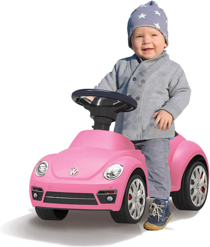 JAMARA 460406 - Rutscher VW Beetle - Kippschutz, Hupe am Lenkrad, originalgetreue Optik, pink