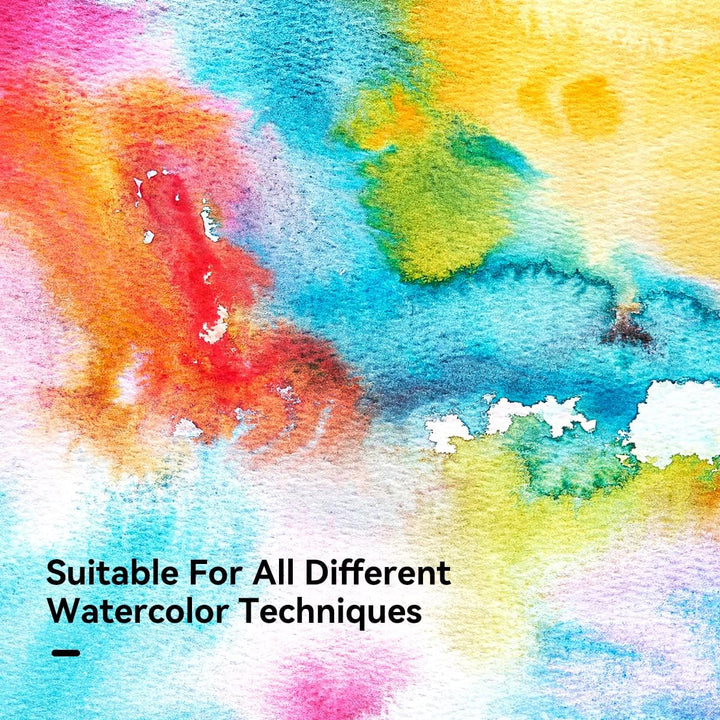 Paul Ruben Aquarellpapier 60 Blatt, 50% Baumwolle, 300 g/m², säurefrei, lose, weiss, kaltgepresst, f