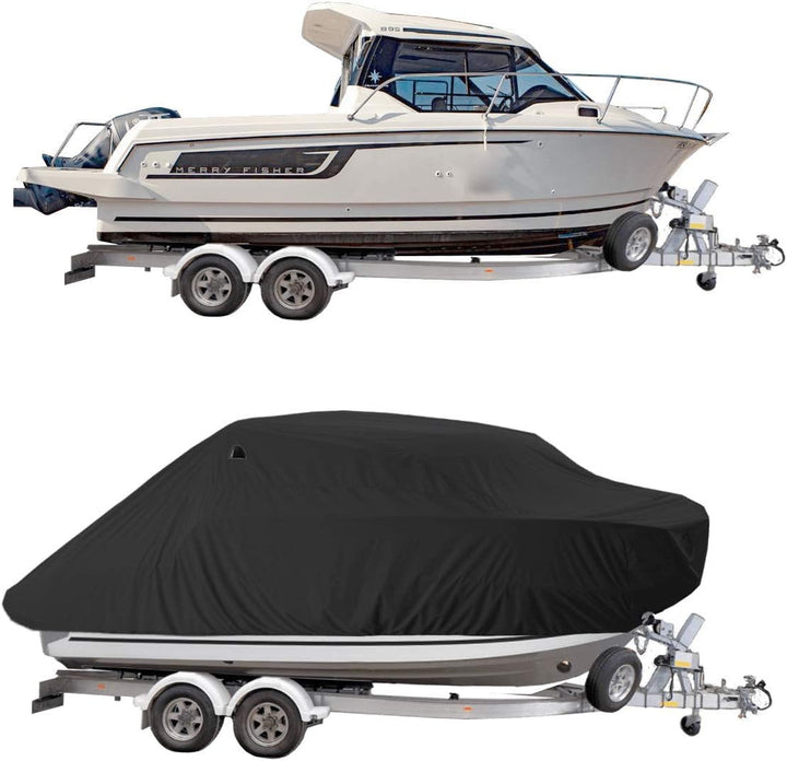 Oceansouth Abdeckung für Jeanneau Merry Fisher 895 Schwarz, Schwarz