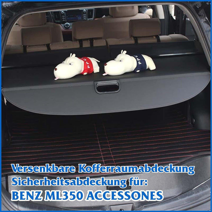 BONRYAN Laderaumabdeckung Zubehör für B-enz ML Serie W164 2006-2011, Einziehbare wasserdichte hinter