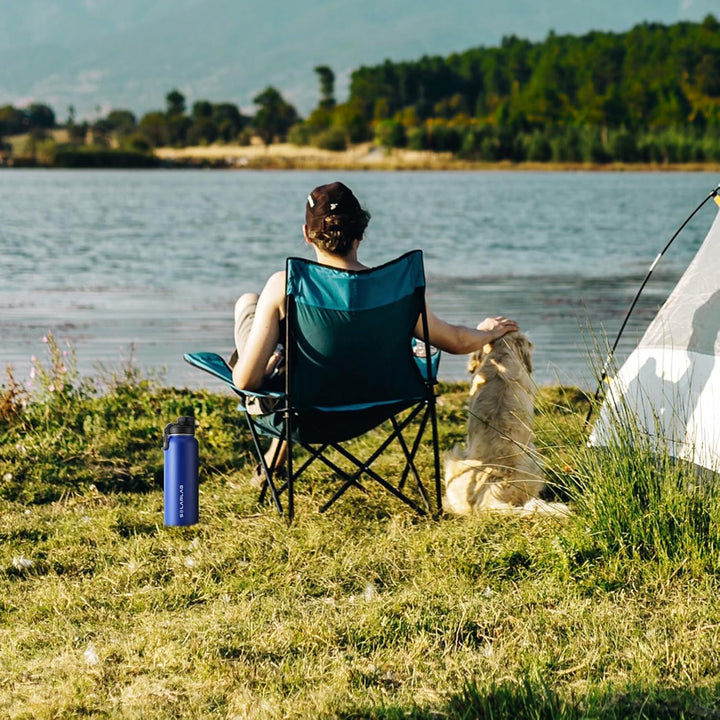 SOLARLAB Trinkflasche edelstahl - Thermoflasche Isolierflasche Thermoskanne 1l für heisse und kalte