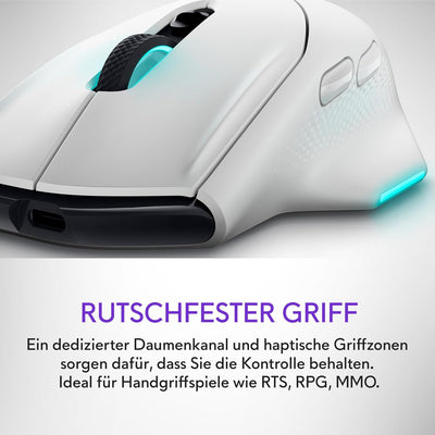 Alienware AW620M Wireless Gaming Mouse - Lunar Light