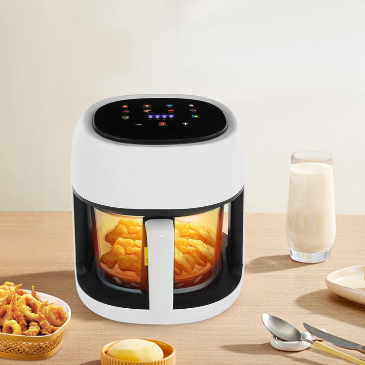 Heissluftfritteuse mit Sichtfenster 3,3 L Airfryer Temperaturbereich LCD 80–190 °C Kompakt Fritteuse