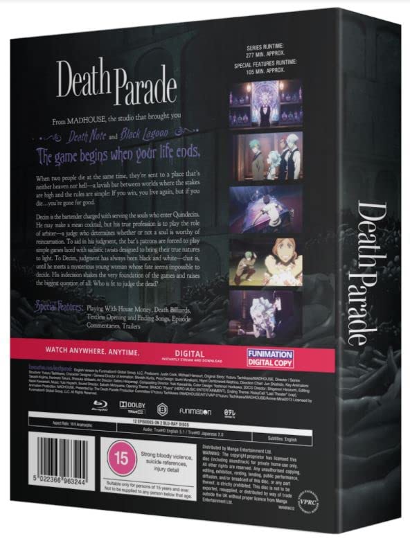 Death Parade - The Complete Series - Limited Edition + Digital Copy [Blu-ray], Blu-ray