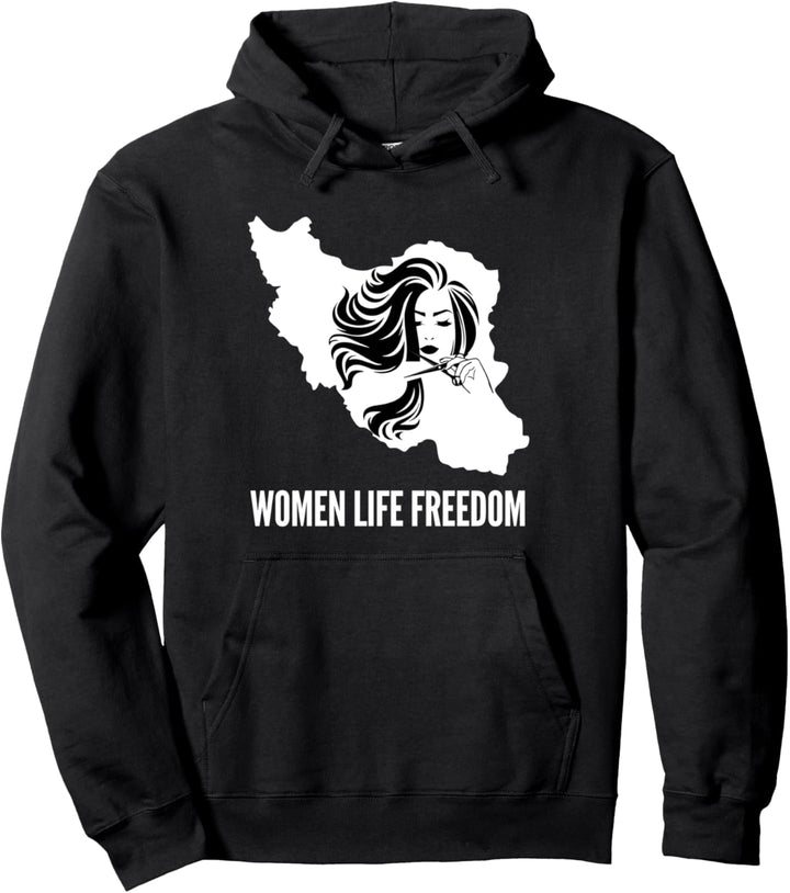Iranische Flagge, Free Iran, Frauen Haarschnitt, unterstützt Iran Frauen Pullover Hoodie