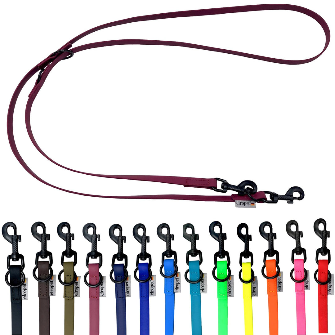 Biothane Hundeleine schwarzer Haken verstellbar für kleine Hunde/grosse Hunde 2m / 2,40m / 2,80m / 3