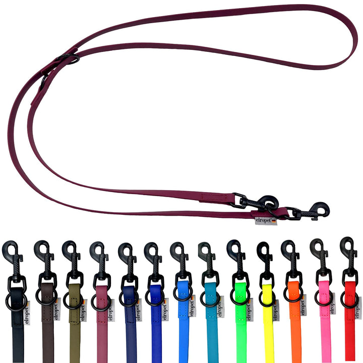 Biothane Hundeleine schwarzer Haken verstellbar für kleine Hunde/grosse Hunde 2m / 2,40m / 2,80m / 3