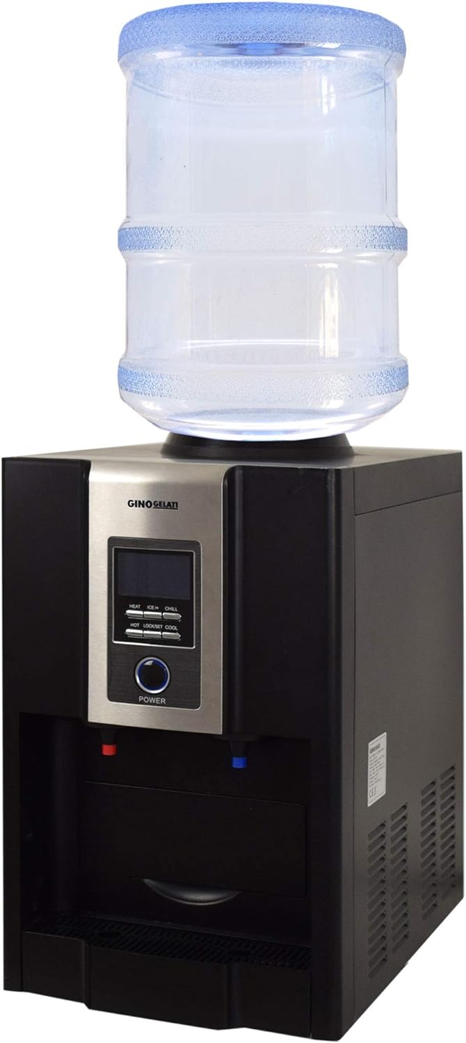 Gino Gelati GG-500W Digitaler Eiswürfelbereiter,(mit Heiss- und Kaltwasserfunktion, LCD Display)