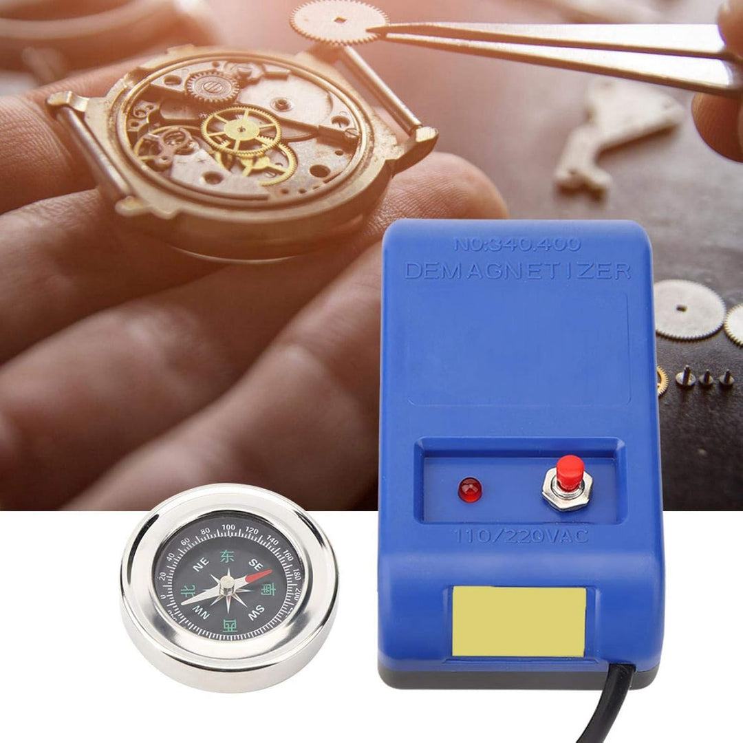Jeanoko Entmagnetisierer Elektrische Entmagnetisierungswerkzeuge mit Entmagnetisierer, Set Kompass f