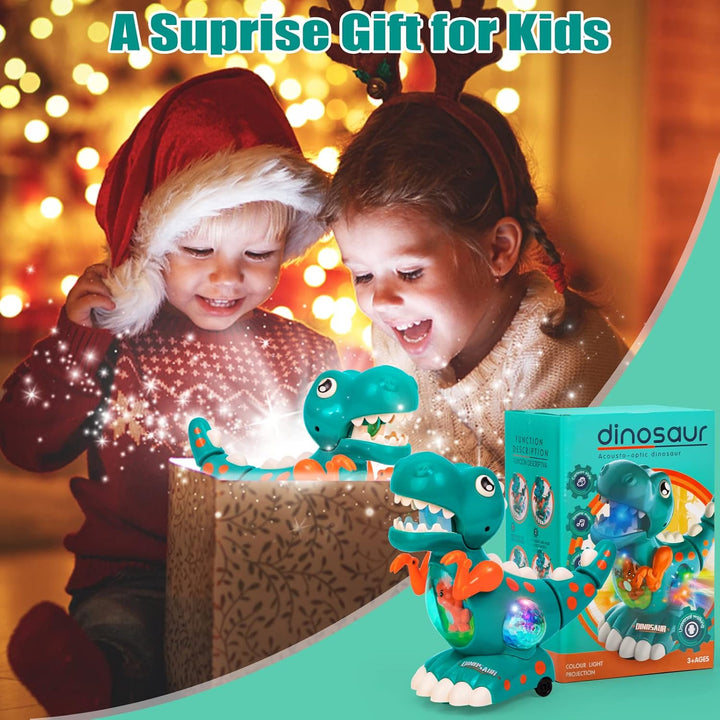 Spielzeug ab 1 Jahr, Musik Licht Krabbelnde Dinosaurier Baby Spielzeug ab 12 Monate Baby Sensorische