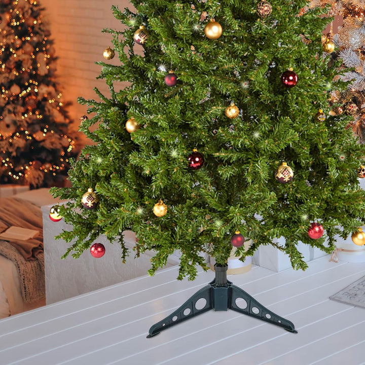 STOBAZA Weihnachtsbaumständer aus Plastik, Weihnachtsbaum Unterlage Abnehmbarem Klappbarem für Künst