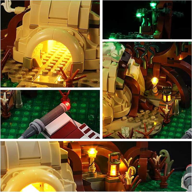 GEAMENT LED Licht-Set Kompatibel mit Lego Dagobah Jedi Training Diorama - Beleuchtungsset für Star W