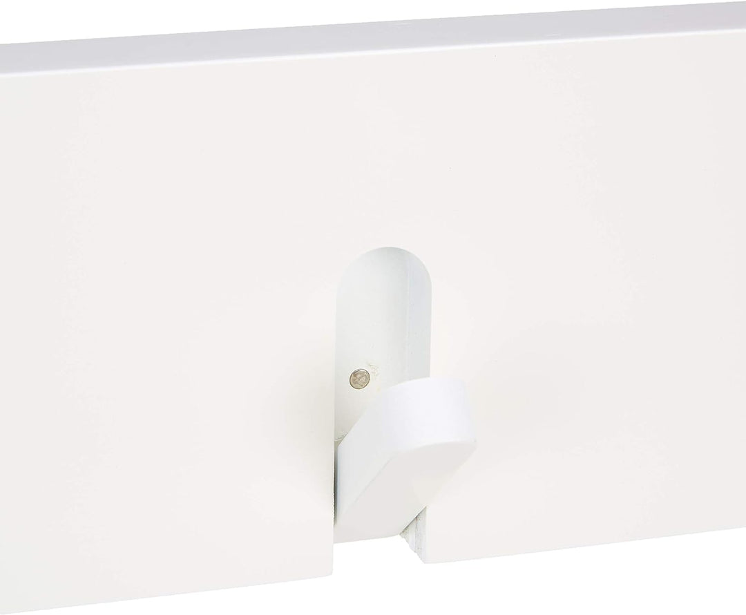 HAKU Möbel Garderobenleiste, Massivholz, weiss, B 82 x T 2 x H 10 cm 82 x 2 x 10 cm Weiss, 82 x 2 x