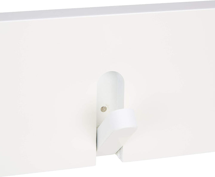 HAKU Möbel Garderobenleiste, Massivholz, weiss, B 82 x T 2 x H 10 cm 82 x 2 x 10 cm Weiss, 82 x 2 x
