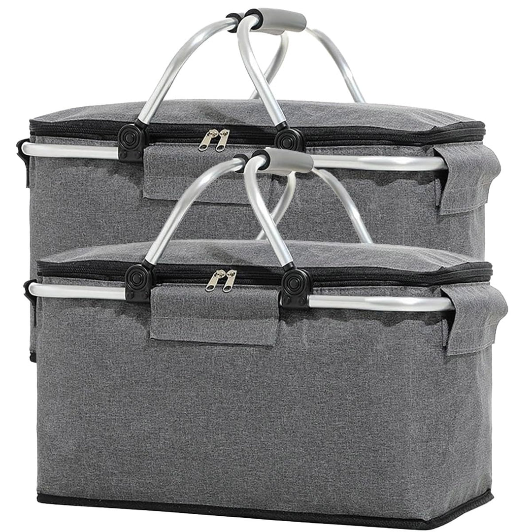 Einkaufskorb Faltbar, Einkaufskorb mit Kühlfunktion, Thermo als Picknickkorb, Tragekorb, für Picknic