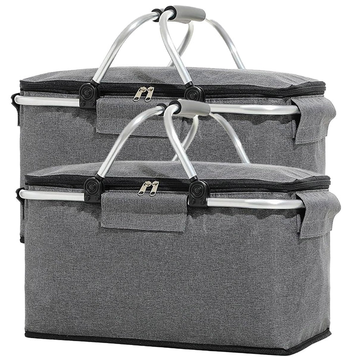 Einkaufskorb Faltbar, Einkaufskorb mit Kühlfunktion, Thermo als Picknickkorb, Tragekorb, für Picknic