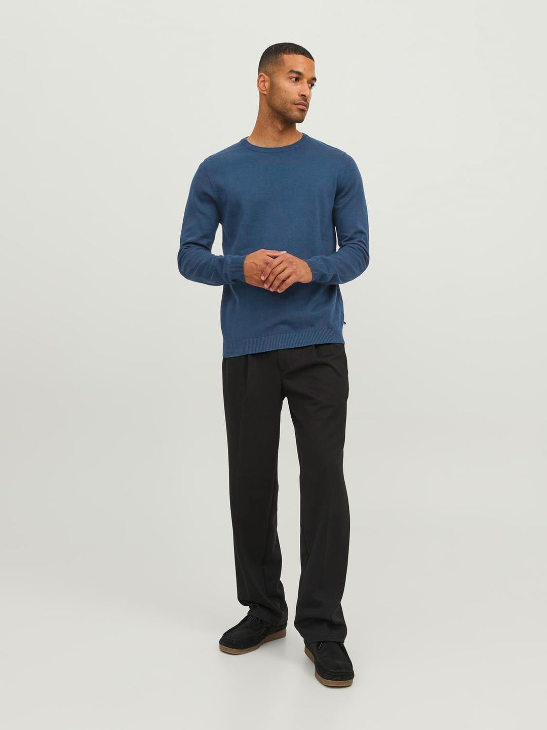 JACK & JONES Male Strickpullover Einfarbig Strickpullover S Blau (Insignia Blue), S Blau (Insignia B
