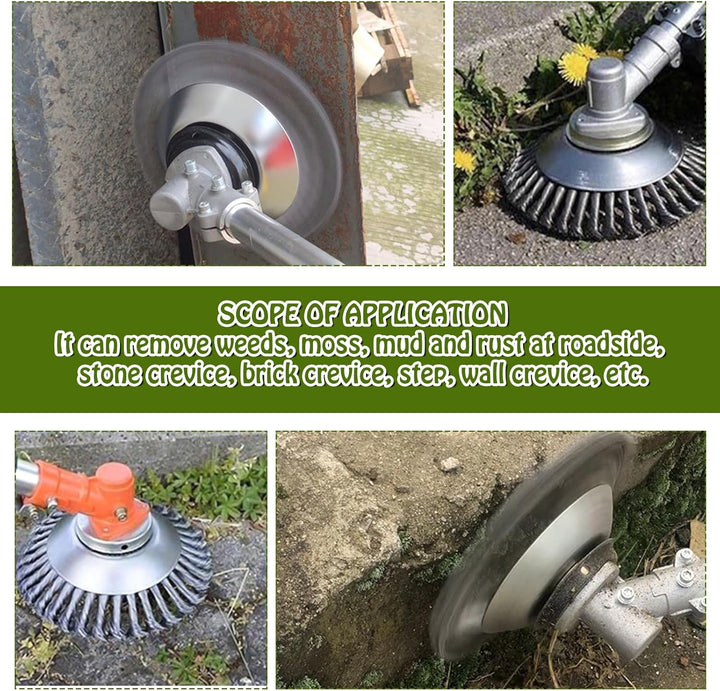 Unkrautbürste für Freischneider mit 25,4mm Bohrung (8"und 6") Wildkrautbürste für Motorsense Rasentr