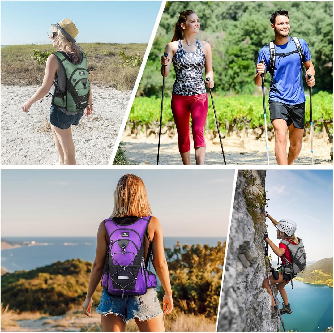 Trinkrucksack mit Trinkblase 3L BPA-Frei, Wasserdichter Outdoor-Rucksack, Rucksack mit Trinksystem,