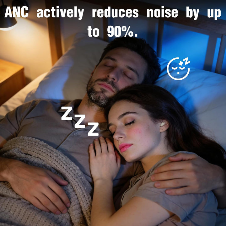 MONODEAL Schlafkopfhörer Schonendes ANC Schlafkopfhörer Seitenschläfer mit Bluetooth 5.4 Kopfhörer z