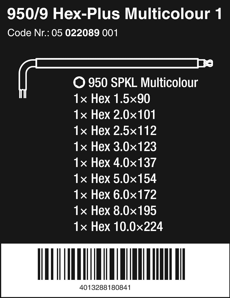 Wera 05134000001 Kraftform Micro Big Pack 1 Schraubendrehersatz, 25-teilig & 950 SPKL/9 SM N Multico