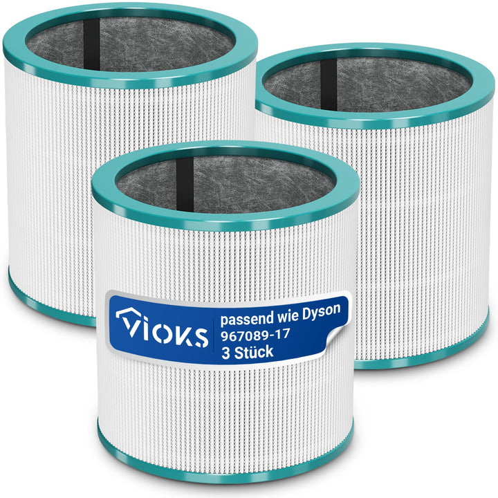 VIOKS 3x Luftreiniger Hepafilter Ersatz für Luftfilter Dysоn 967089-17 968126-03 Pure Cool Link - Er