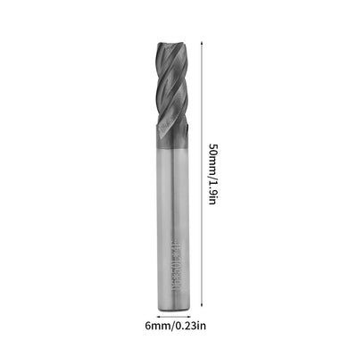 5 stücke Hartmetall Schaftfräser 6mm Schaft Einzelne Flöte Spirale CNC Fräser, 4 Flöte, 6mm Durchmes