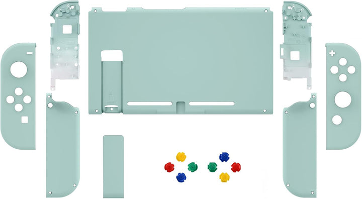 eXtremeRate Hülle Case für Nintendo Switch Joycon/Konsole, Rückgehäuse&Kickstand für Switch Console,