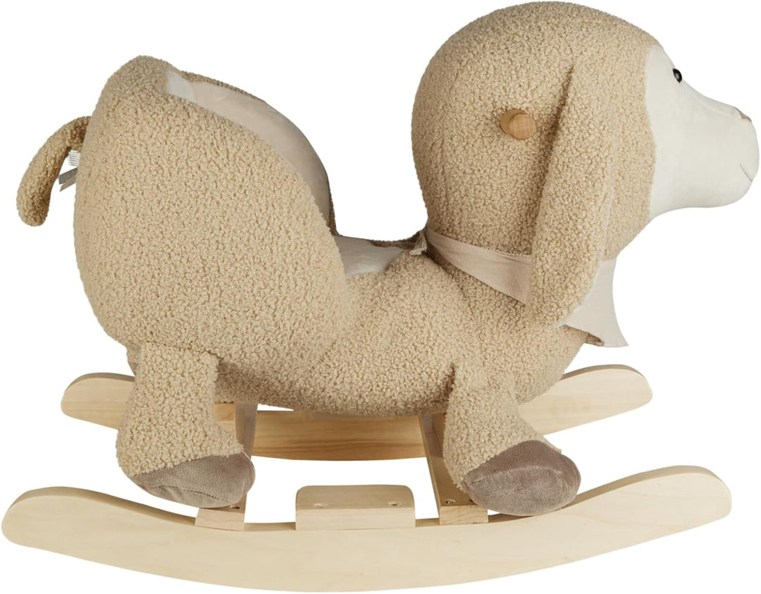Sterntaler Schaukeltier Schaf Flocke - Schaukeltier aus Plüsch mit weicher Sitzfläche - Schaukelpfer