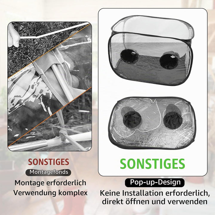 Pilzzuchtzelt, 60x60x90cm Growbox Gewächshaus Zuchtschrank Wasserdicht Pflanzzelt Growroom Pilzzucht