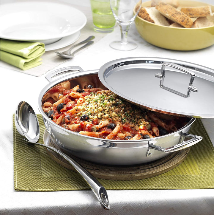 Le Creuset Gourmet-Profitopf aus 3-ply Edelstahl mit Deckel, Ø 30 cm,Für alle Herdarten inkl. Indukt