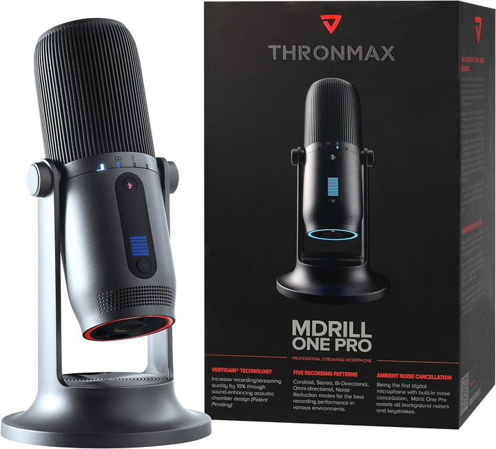 Thronmax Mdrill One (M2G) Kondensator Mikrofon (Grau) für professionelle HD Aufnahmen (48kHz) in Stu