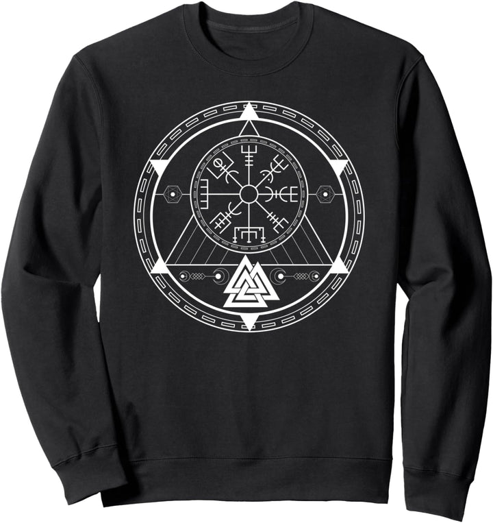 Wikinger Kompass Vegvisir Nordisches Symbol Valknut Sweatshirt