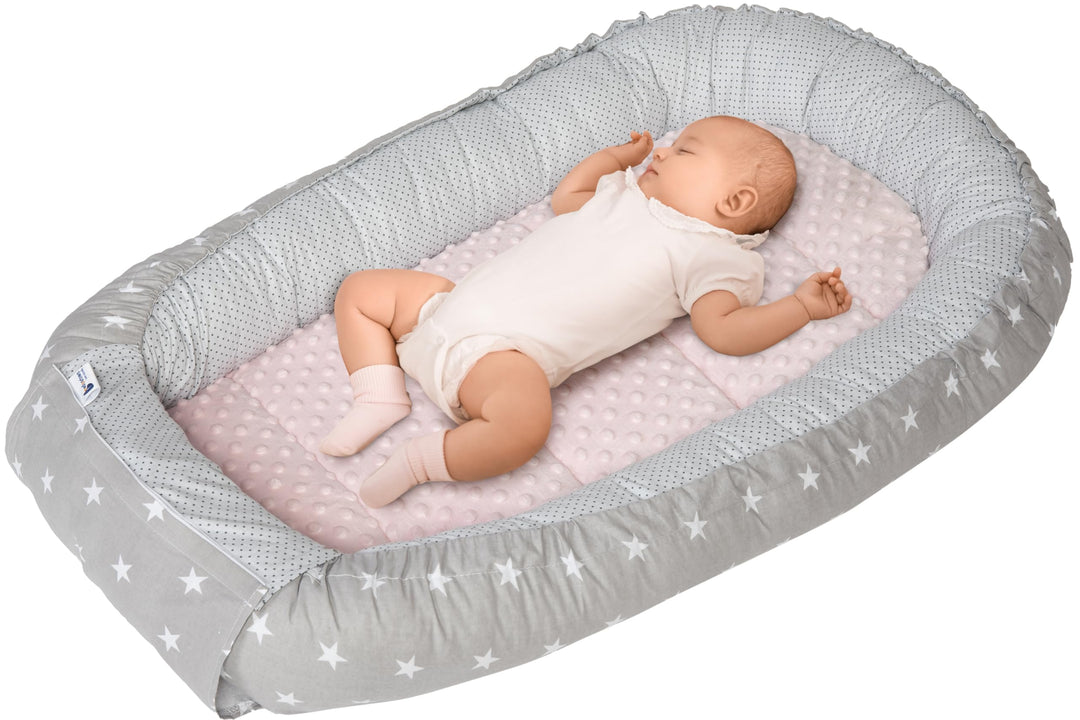 Medi Partners Babynest Kuschelnest Babynestchen 100% Baumwolle Nestchen Reisebett für Babys Säugling