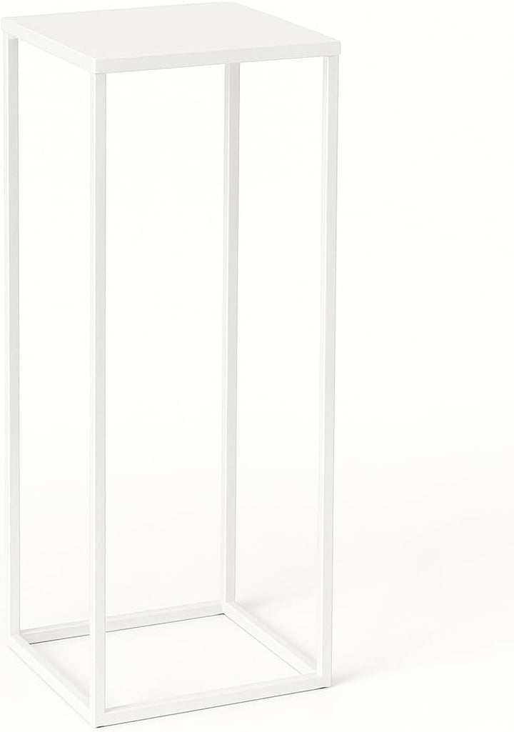 Pflanzenständer Ferro - 24x24x70cm - Farbe Weiss - für Zimmerblumen - Metallregal - Dekorativer Tisc