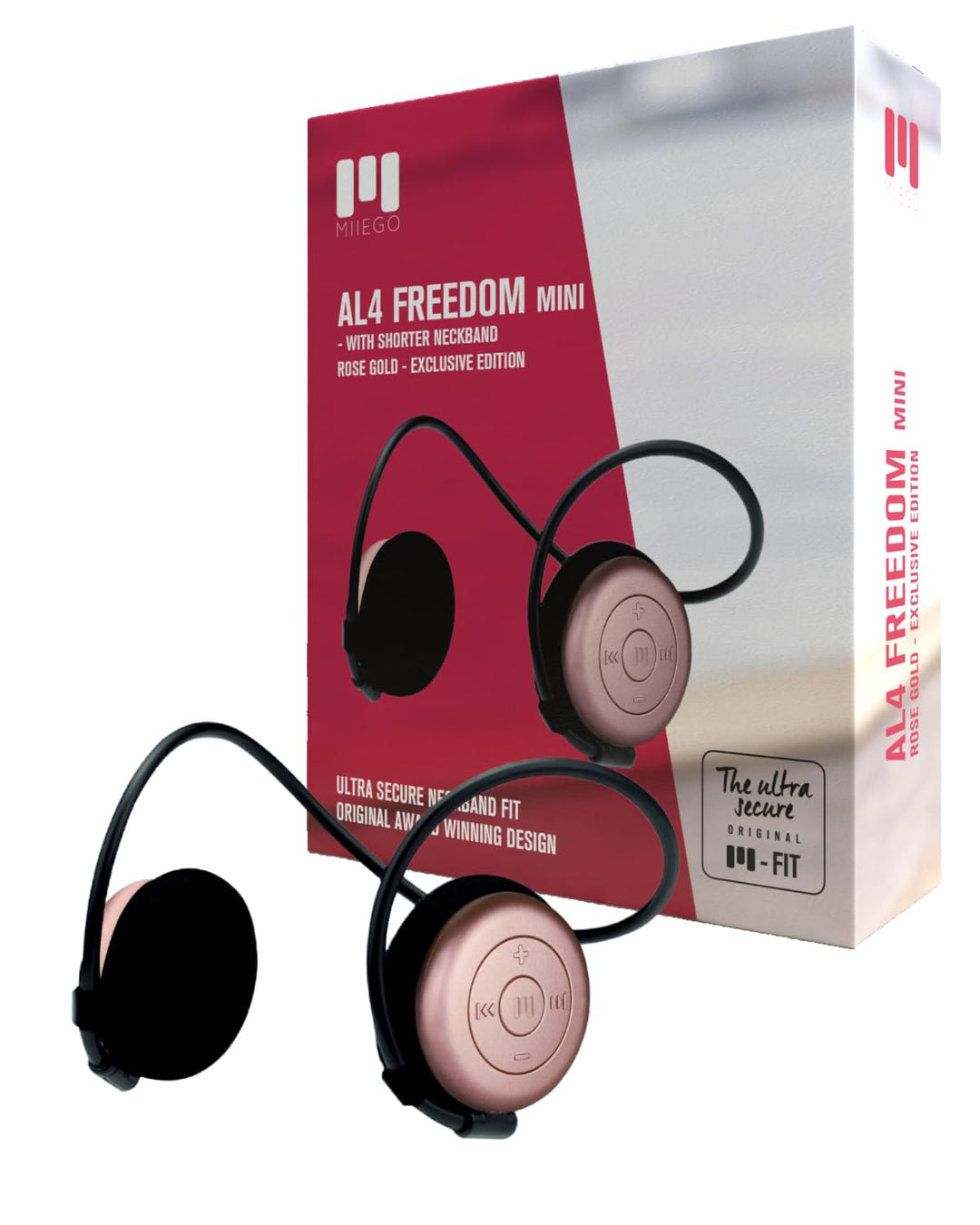 MIIEGO AL4 Freedom MINI Bluetooth Kopfhörer - Kurzer Nackenbügel & Sichere Passform - Kabellos & Was