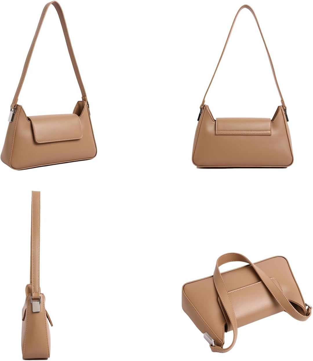unisoul Elegante Kleine Damen Handtasche Hobo Bag Y2K Retro Schultertasche, PU Leder mit Reissversch