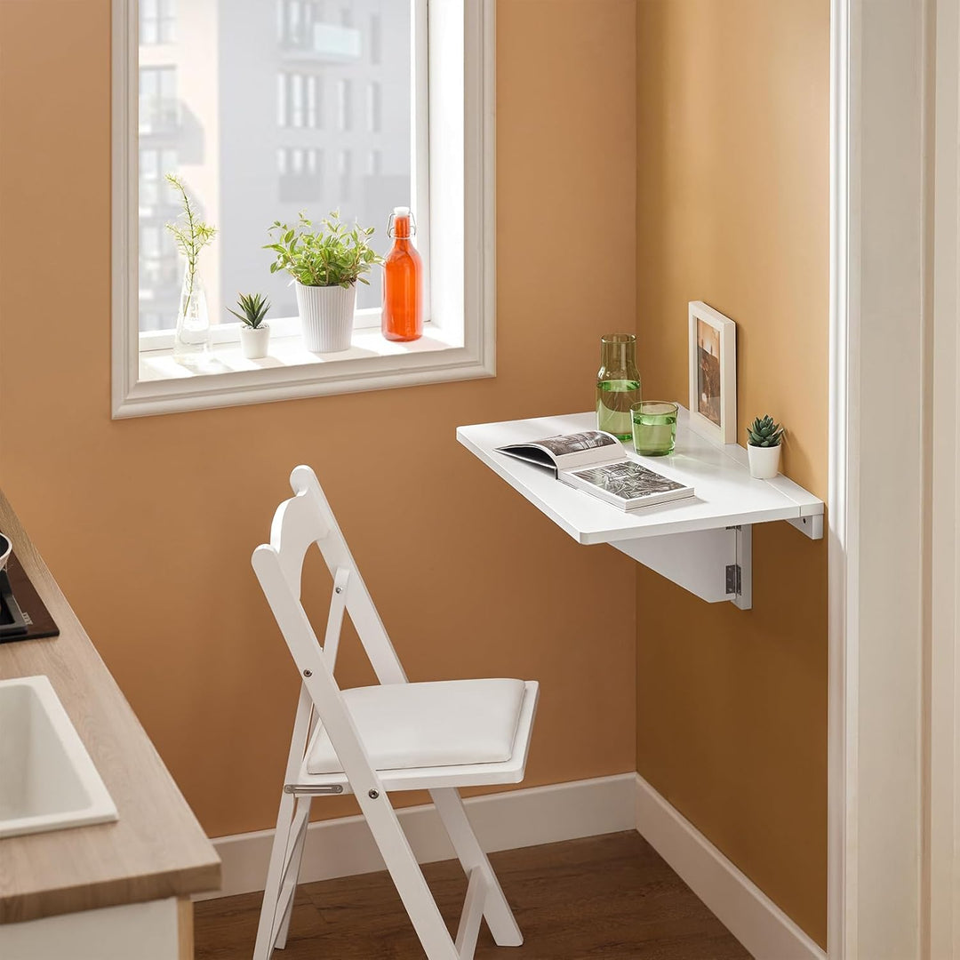 SoBuy FWT03-W Wandklapptisch Küchentisch Kindermöbel Laptoptisch Esstisch Schreibtisch weiss