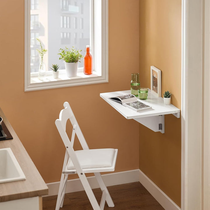 SoBuy FWT03-W Wandklapptisch Küchentisch Kindermöbel Laptoptisch Esstisch Schreibtisch weiss