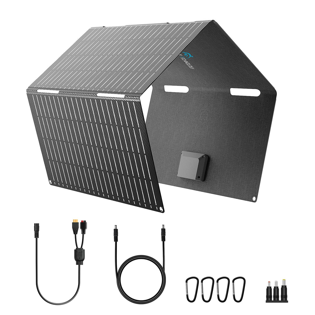 Ecosonique 60W Tragbares Faltbares Solarpanel mit ETFE 23% Wirkungsgrad, USB-C PD3.0 & USB-A QC3.0 S