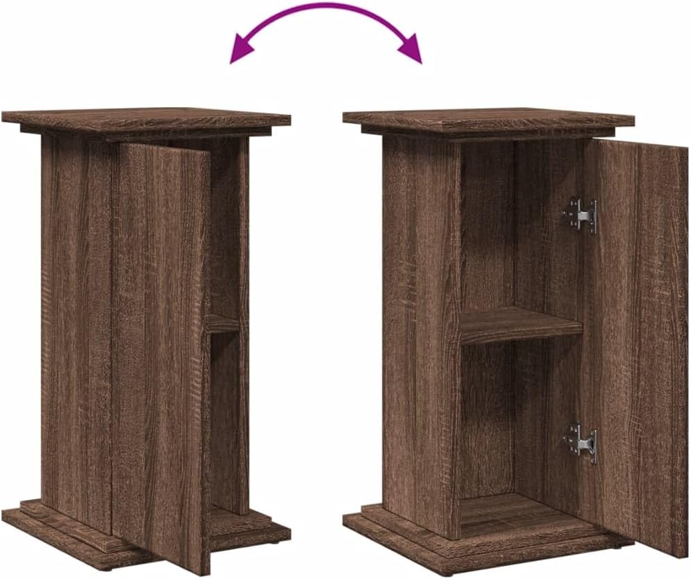 vidaXL Postament, Blumenständer mit Stauraum, Dekosäule Dekosockel für Wohnzimmer, Blumensäule Podes