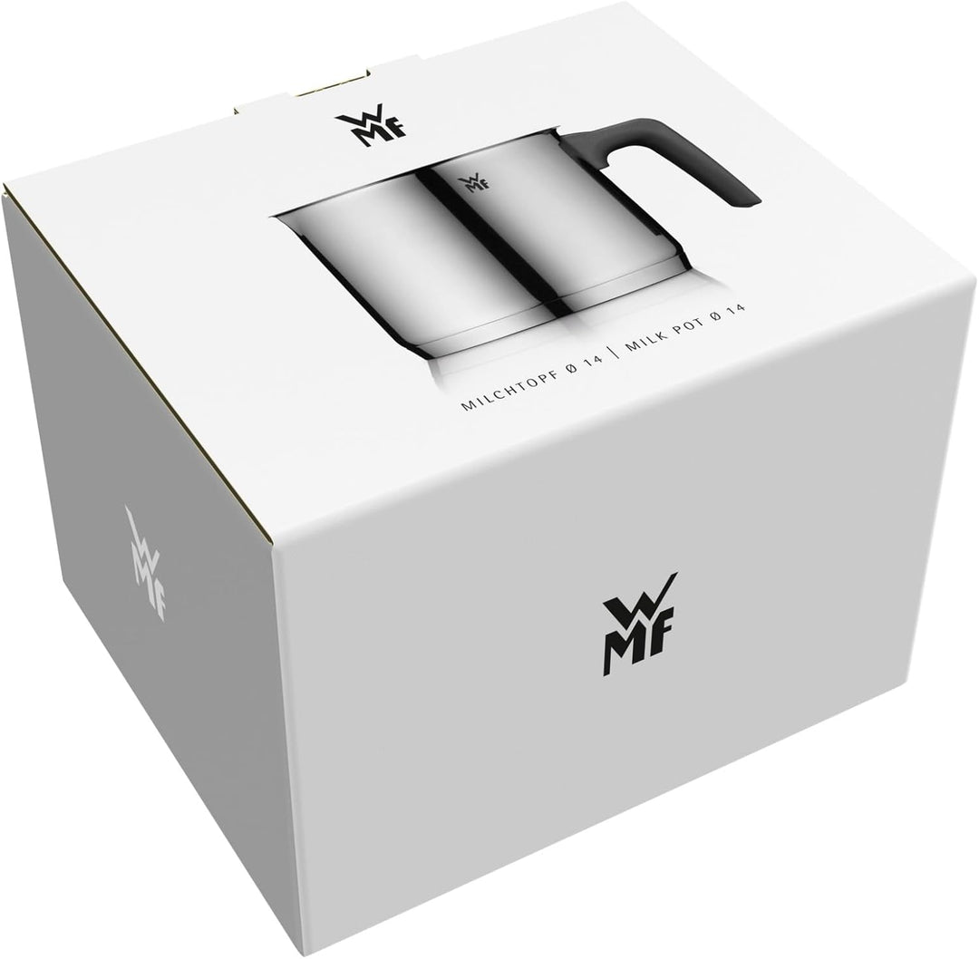 WMF Milchtopf Induktion ohne Deckel 14 cm, kleiner Topf 1,7l, Cromargan Edelstahl poliert, Schüttran