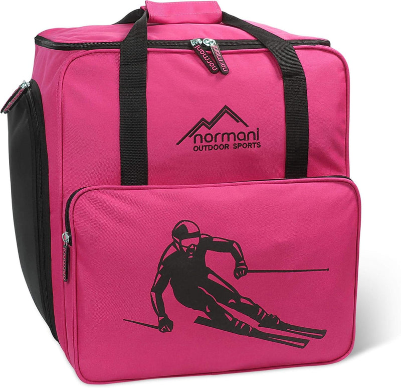 normani Skischuhtasche mit separatem Helmfach und Rucksackfunktion Alpine DEPO Pink 53 Liter, Pink 5