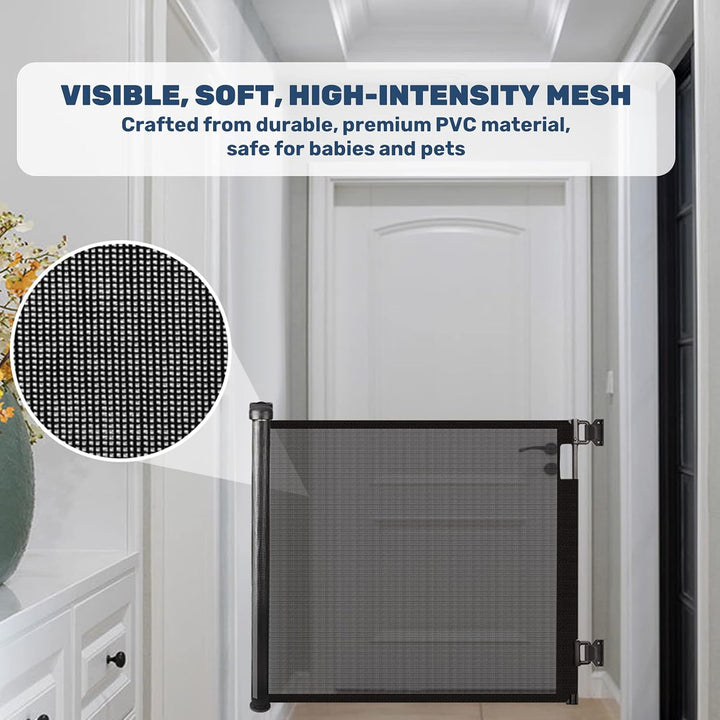 HollyHOME Treppenschutzgitter Ausziehbar 0-180cm, Extra Breit Babygitter, Einhandbedienung, Türschut