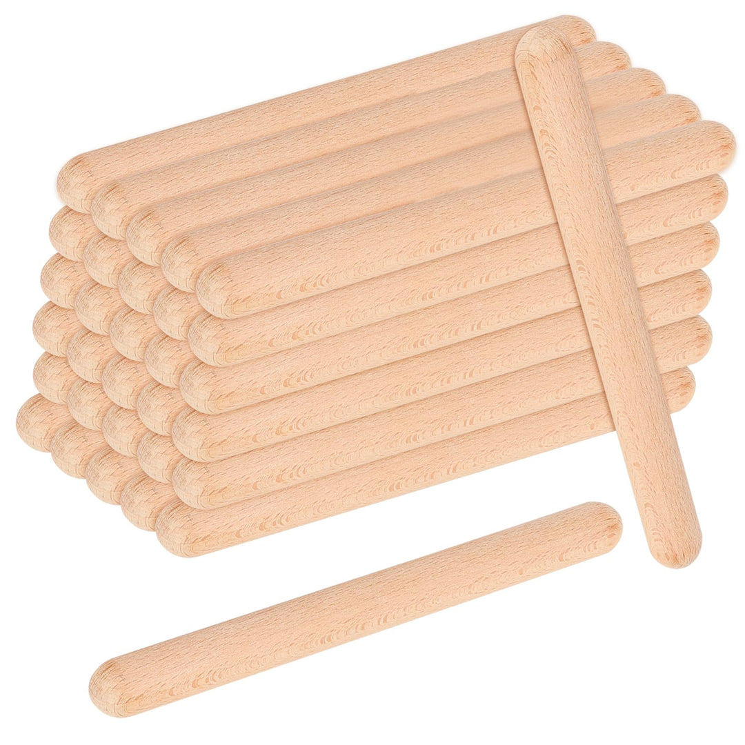 SEUICYNE 32 Stück 20cm Rhythmusstöcke Klangholz Instrument Klangstäbe aus Holz Klanghölzer für Musik