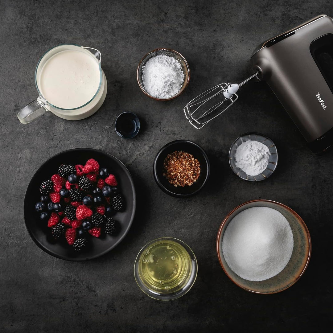 Tefal HT650E Power Mix Silence Handmixer | 600 Watt | variabler Geschwindigkeitsregler | Turbo- und